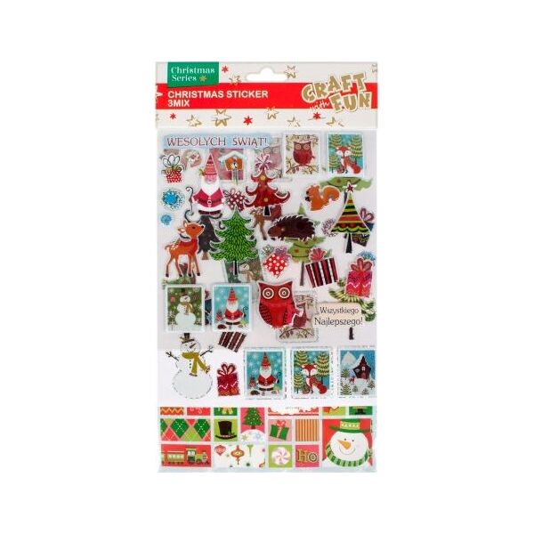 Craft with Fun CF OZDOBA BN NAKLEJKI 3MIX 16X29 12/288 6302509 5902643699908