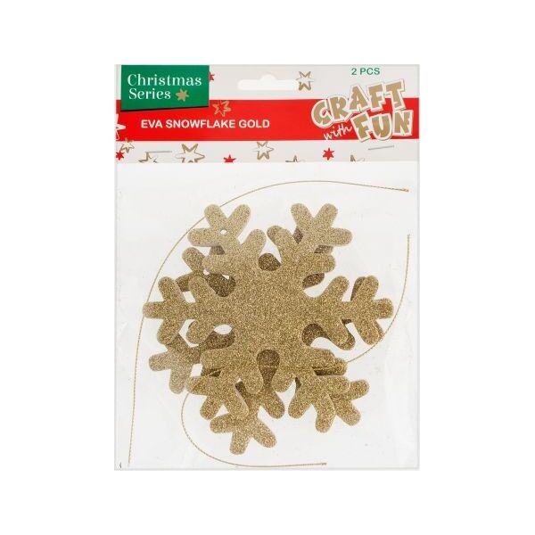 Craft with Fun Ozdoba płatek śniegu złoty 6302550 5903246400977