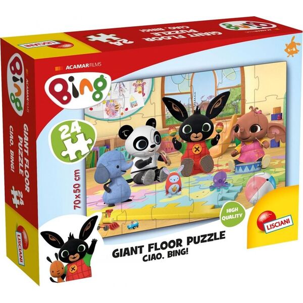 Lisciani Bing Ogromne puzzle podłogowe 24 elementów Hello! 6309745 8008324074716
