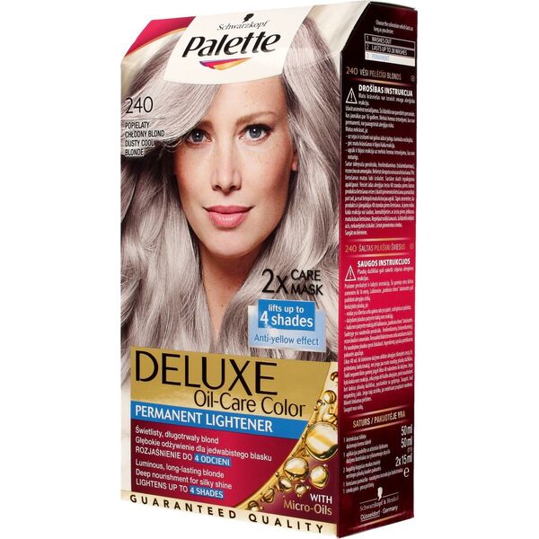 Palette Deluxe Oil-Care farba z mikroolejkami 240 Chłodny Blond 6342638 9000101234206