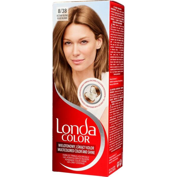 Londacolor Cream Farba do włosów nr 8/38 beżowy blond 1 opakowanie 6343907 3614228816847