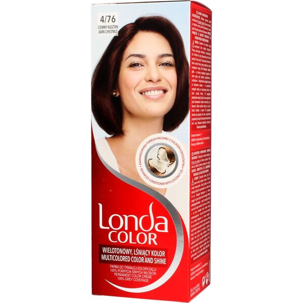 Londacolor Cream farba nr 4/76 ciemny kasztan 6343913 3614229356861