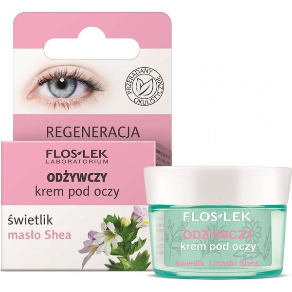 Floslek Krem pod oczy Pielęgnacja oczu Świetlik-Masło Shea odżywczy 15ml 6344345 5905043007045