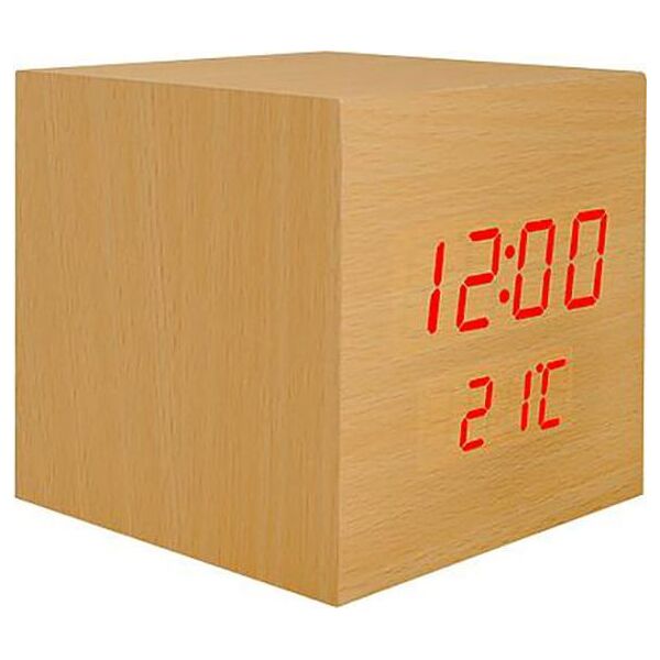 Radiobudzik LTC Zegarek budzik kostka LED z termometrem LXLTC04 6379783 5902270730647