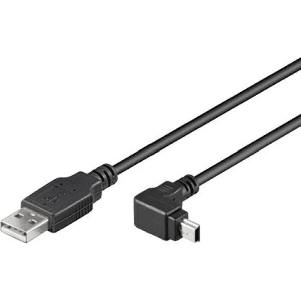 Kabel USB Techly USB-A - miniUSB 1.8 m Czarny (ICOC-MUSB-AA-018ANG) 6405617 8057685305236