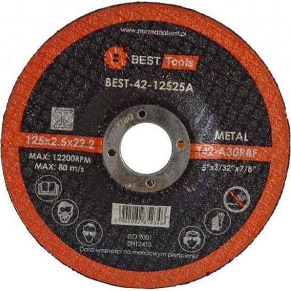 Best-Tools TARCZA FLEX 42 125x2,5x22,2 A30 RBF BEST TOOLS - BEST-42-12525A 6411208 2099070017139