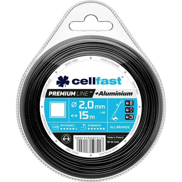 Cellfast żyłka tnąca premium 2,0mm/15m kwadrat (35-042) 6411344 5907553507213
