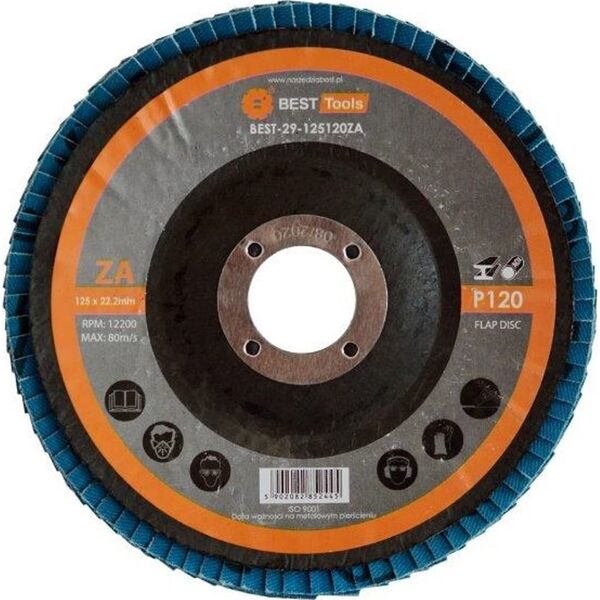 Best-Tools ŚCIERNICA TALERZOWA LISTKOWA 125x22,2 gr. 120 ZA BEST TOOLS - BEST-29-125120ZA 6411380 5902082852445