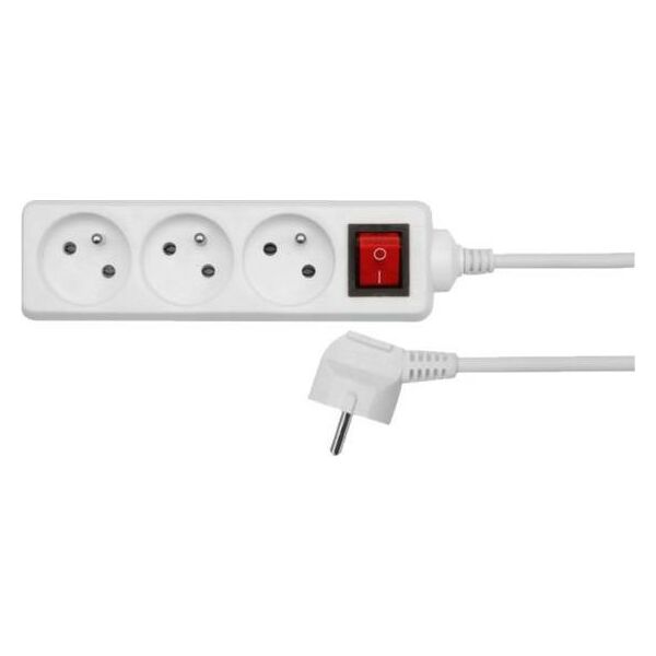 Listwa zasilająca AWTools 4 gniazda 3 m biała (AW24641) 6416268 5903041037224