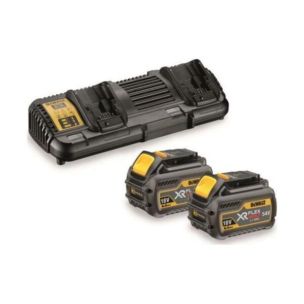 Dewalt DEWALT ŁADOWARKA DCB132 NA DWIE BATERIE + 2 x AKUMULATOR 54/18V 6,0/2,0Ah DCB546 DCB132T2-QW 6416500 5035048640722