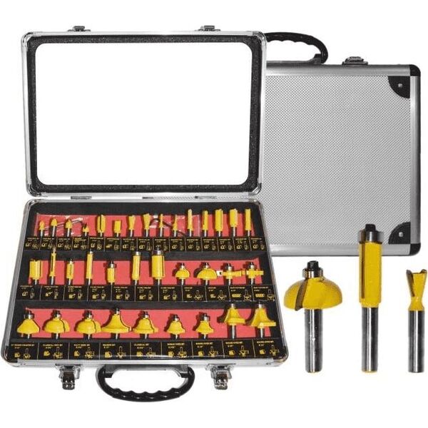 AWTools frezy do drewna, komplet 35 elementów trzpień 8mm (AW40514) 6419330 5902198745471