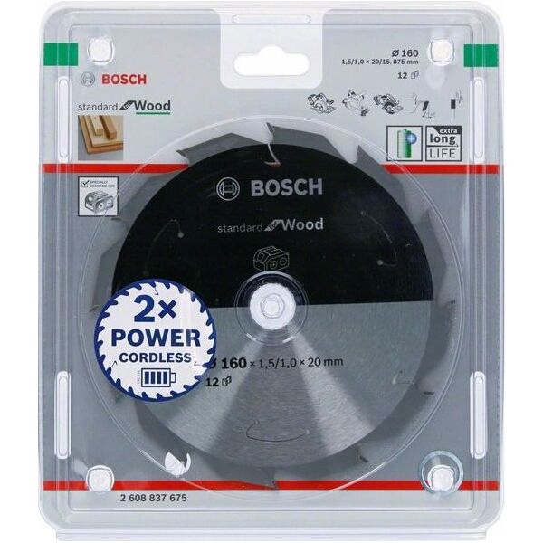 Bosch tarcza do drewna 160x20x12 (2608837675) 6419405 3165140958226