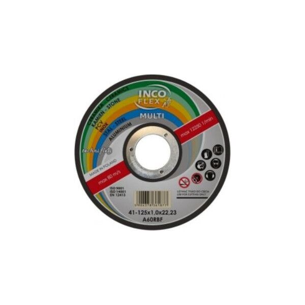 Inco Flex tarcza uniwersalna metal, pcv, beton 125x1,0mm (M415-125-1.0-22A60Rm) 6420770 5904378361877