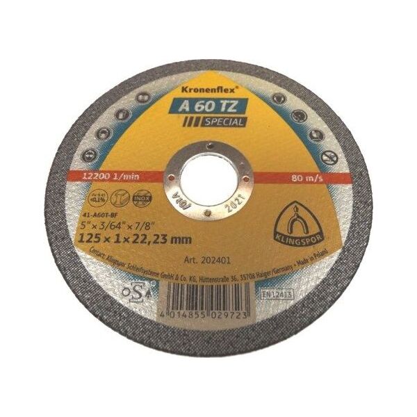 Klingspor tarcza do cięcia metalu 125mm x 1,0mm (202401) 6420785 4014855029723