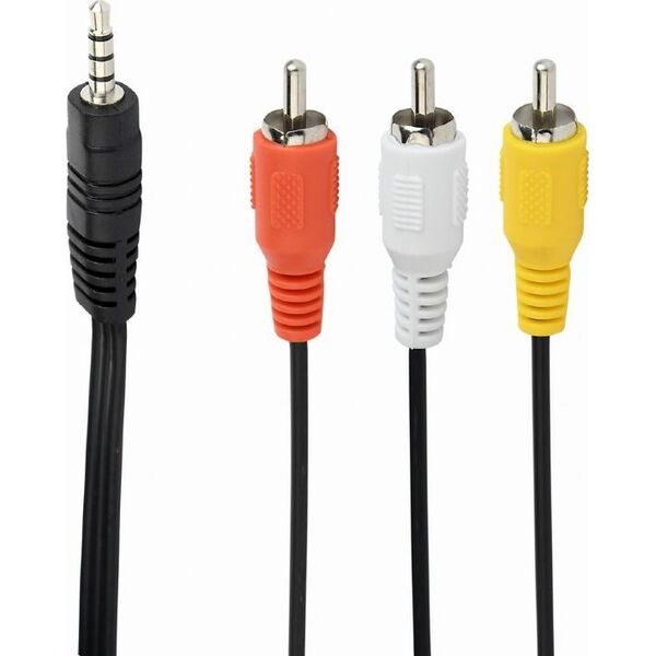 Kabel Gembird Jack 3.5mm - RCA (Cinch) x3 2m czarny (CCA-4P2R-2M) 6477772 8716309098168
