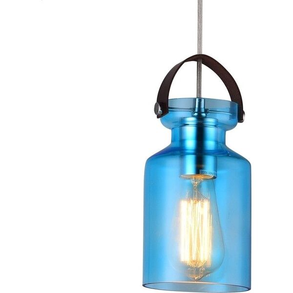 Lampa wisząca Platinet PLATINET PENDANT LAMP ZEFIR P161051 E27 GLASS BLUE 12x20 [44018] 6481853 5907595440189