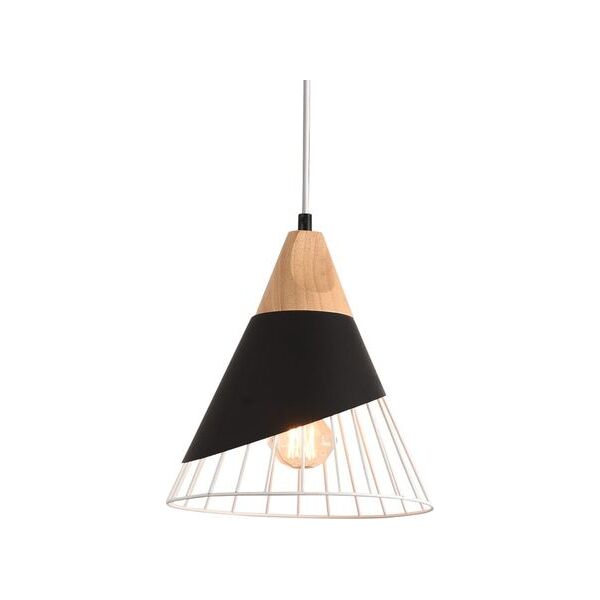 Lampa wisząca Platinet Lampa wisząca IRIS Metal + Drewno 25x25 (PPL02B) 6481858 5907595440233