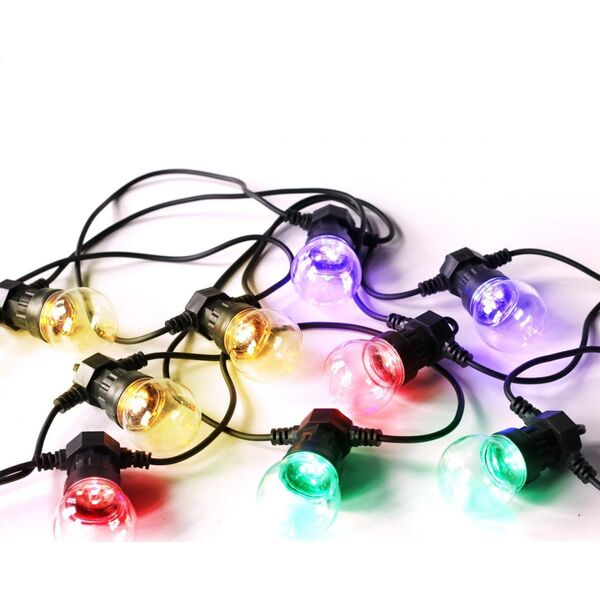 Platinet PLATINET OUTDOOR LED TRANSPARENT MULTICOLOR LIGHT 10 BULBS IP44 POWER SUPPLY [44772] 6503701 5907595447720