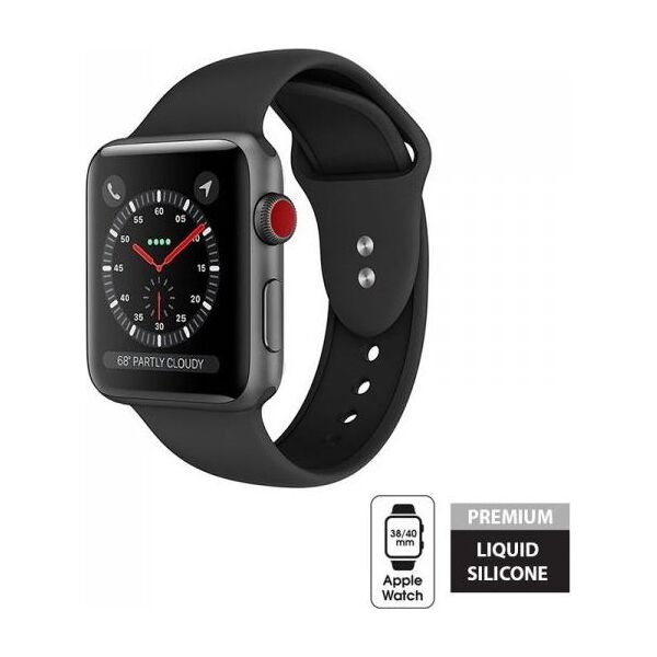Crong Crong Liquid Band - Pasek Apple Watch 38/40 mm (czarny) 6559065 5907731983587