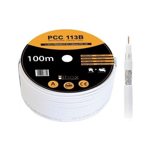 Libox Kabel SAT Coaxial PCC113B CPR - 100m NEW LIBOX 6592507 5902689073649