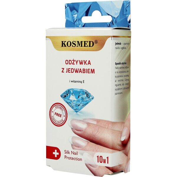 Kosmed Odżywka do paznokci z jedwabiem i witaminą E 10w1 9ml 6602273 5907681800569