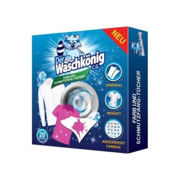 Der Waschkönig Chusteczki wyłapujące kolor Waschkönig 20szt. 6626654 4260418932171