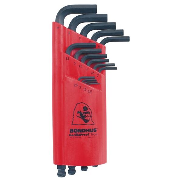Bondhus Zestaw kluczy imbusowych długich z końcówką kulistą 15-sztuk 1,27-10mm 10995 6639471 37231109950