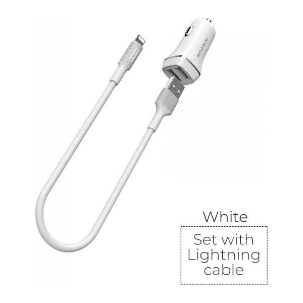 Ładowarka Borofone 2x USB-A 2.4 A  (BFO-BZ2-L-W) 6640077 6957531081906