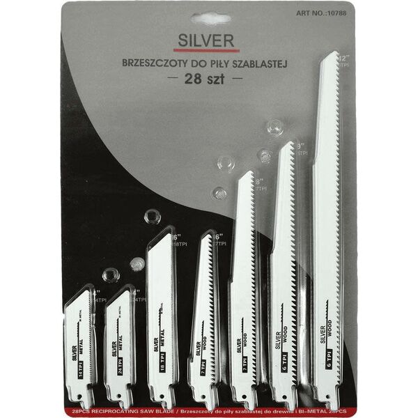 Silver brzeszczot do piły szblastej 28 sztuk Silver (10788) 6681211 5907589362336