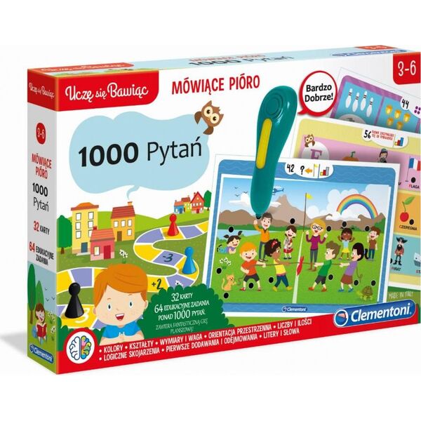 Clementoni Clementoni Mówiące pióro 1000 pytań 50653 6705889 8005125506538