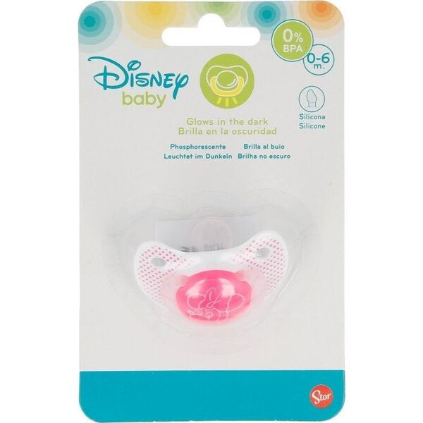 Disney Mickey Mouse - Smoczek silikonowy w anatomicznym kształcie 0 - 6 m (świecący w ciemnośći) uniwersalny 6770545 8412497908004