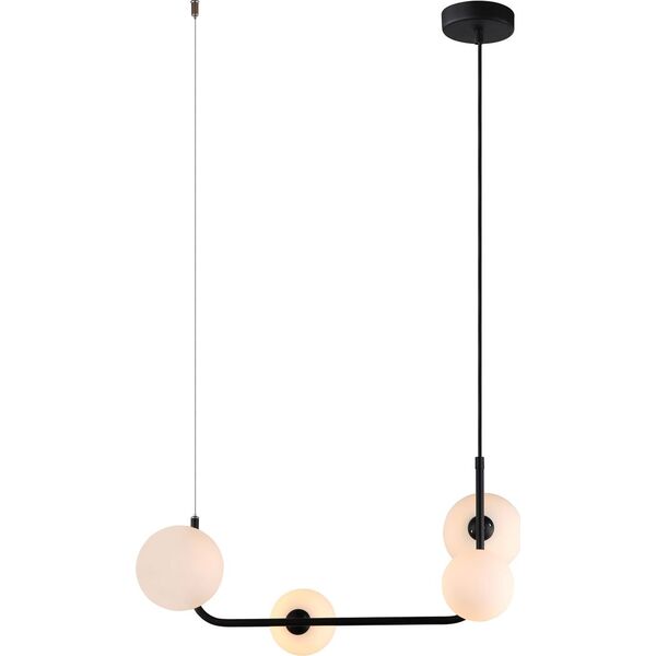 Lampa wisząca Italux Ferrand nowoczesna czarny  (MDM-4123/4 BK) 6883163 5902854532292
