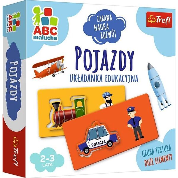 Trefl -GRA POJAZDY ABC MALUCHA TREFL PUD 7006865 5900511019421