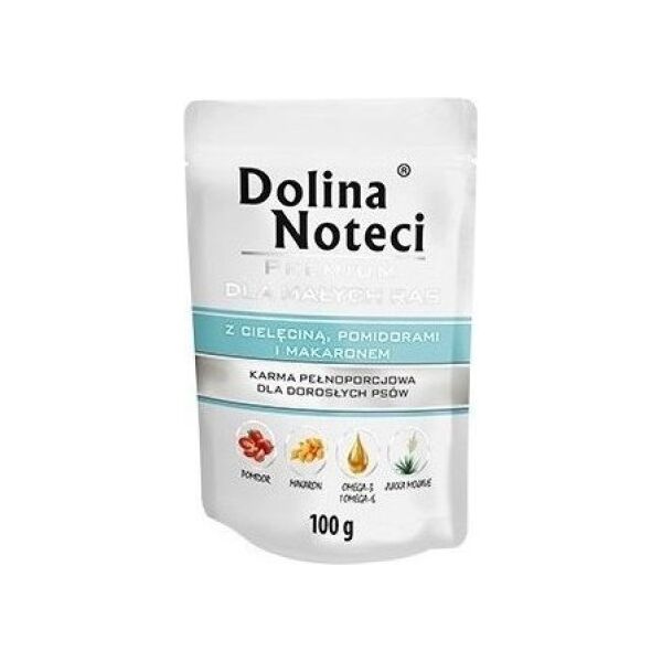 Dolina Noteci Premium z Cielęciną, Pomidorami i Makaronem Małe Rasy 100 g 7071948 5902921300878