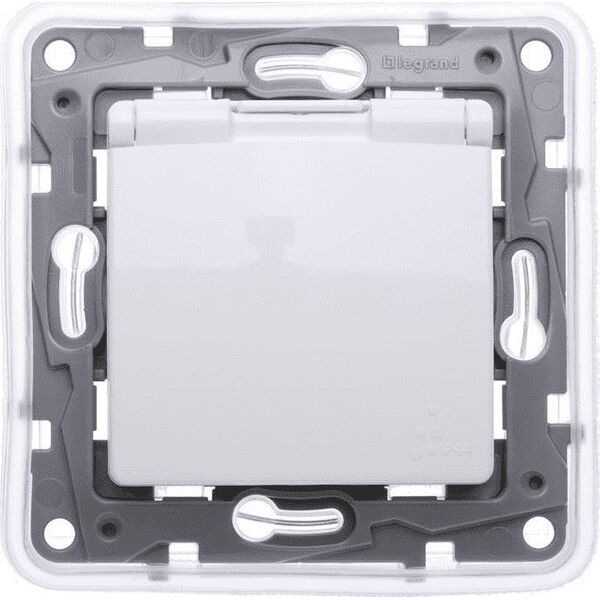 Legrand gniazdo hermetyczne Niloe IP44 z przesłonami białe (764537) 7077706 3414971749269