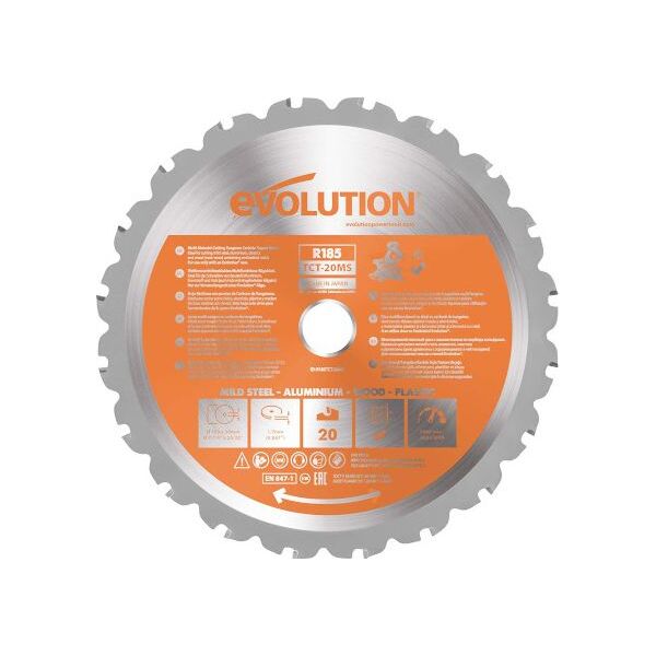 Evolution Piła widiowa TCT wielozadaniowa RAGE 185mm / 20z do pił ukośnych Evolution 7094488 849713081773