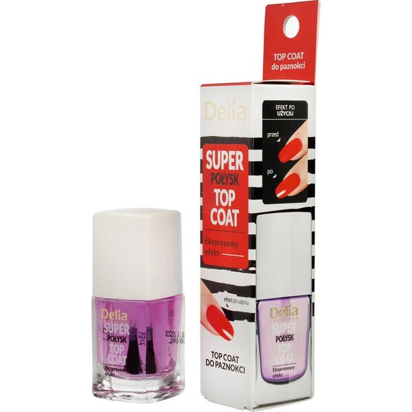 Delia  Cosmetics Top Coat do paznokci Super Połysk 11ml 7325108 5901350487693