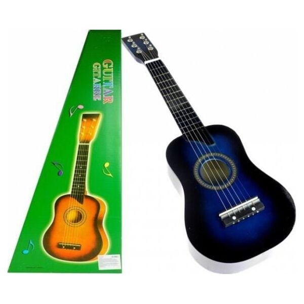 Lean Sport Gitara Drewniana Klasyczna z Kostką Niebieska 60 cm 7345248 5903802450279