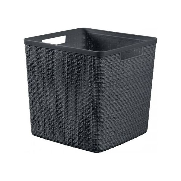 Curver Koszyk Jute Kwadratowy Ciemny Szary Stylowy Curver 7435630 3253921906020