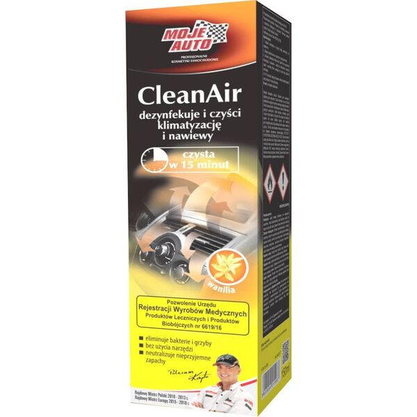 Moje Auto Moje Auto CleanAir odświeżacz klimatyzacji i nawiewów 150ml - Wanilia uniwersalny 7437386 5905694015987