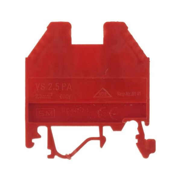 Eti-Polam Złączka szynowa gwintowa 2,5mm2 czerwona VS 2,5 PA+ 003901002 7475677 5904722915114