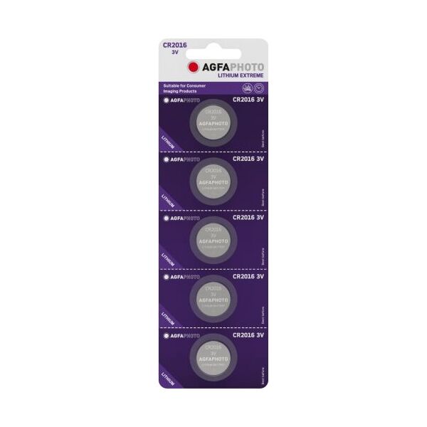 Agfa Bateria CR2016 5 szt. 7539130 4250175803180