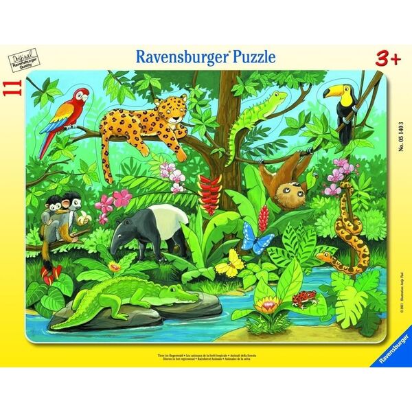 Ravensburger Puzzle 11 Co tu pasuje? Zwierzęta lasu deszczowego 7926961 4005556051403