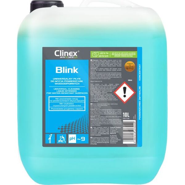 Clinex Uniwersalny płyn do mycia powierzchni bez smug połysk zapach cytryny CLINEX Blink 10L Uniwersalny płyn do mycia powierzchni bez smug połysk zapach cytryny CLINEX Blink 10L 8147883 5907513273240