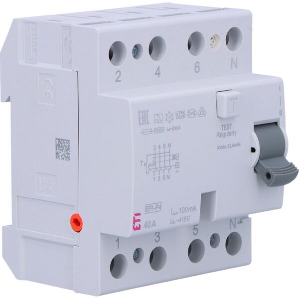 Eti-Polam Wyłącznik różnicowoprądowy 4P 40A 0,1A EFI-P4 A 40/0.1 002061522 8254245 3838895866381