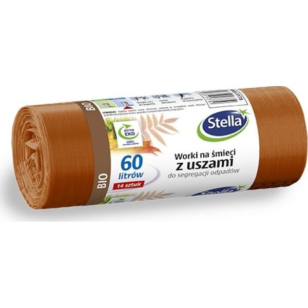 Stella Worki z uszami STELLA, do segregacji odpadów bio, 60 l, 14 szt., brązowe, brązowy 8318403 5903936035175