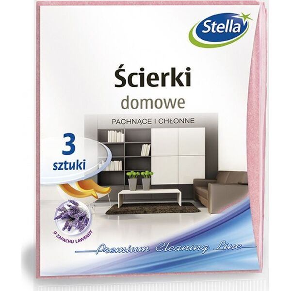 Stella Ścierki domowe STELLA, zapach lawendy, 3 szt., lawendowy 8318408 5903936000982