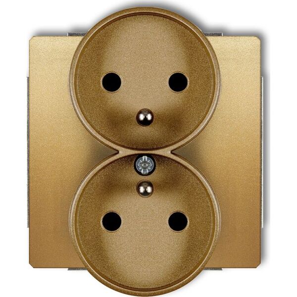 Karlik DECO Gniazdo podwójne do ramki z/u złoty 29DGPR-2z 8366442 5903268581135