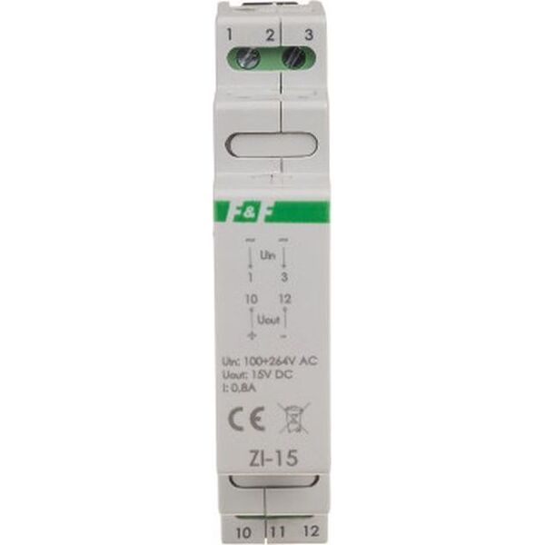 F&F Zasilacz impulsowy 100-264V AC, wyj. 14,5V DC 0,8A 12W ZI-17 8369425 5902431671031