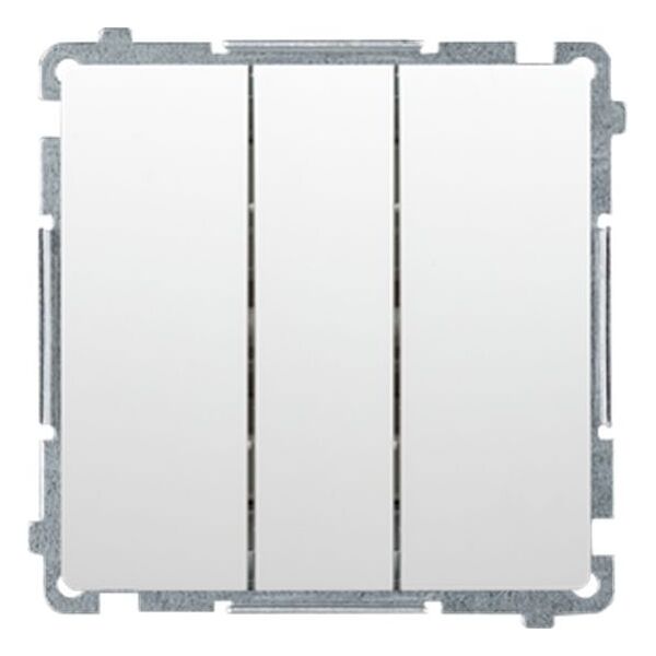 Kontakt-Simon Simon Basic Przycisk potrójny (moduł) 10AX, 250V~, szybkozłącza biały BMP31.01/11 8385871 5902787859633
